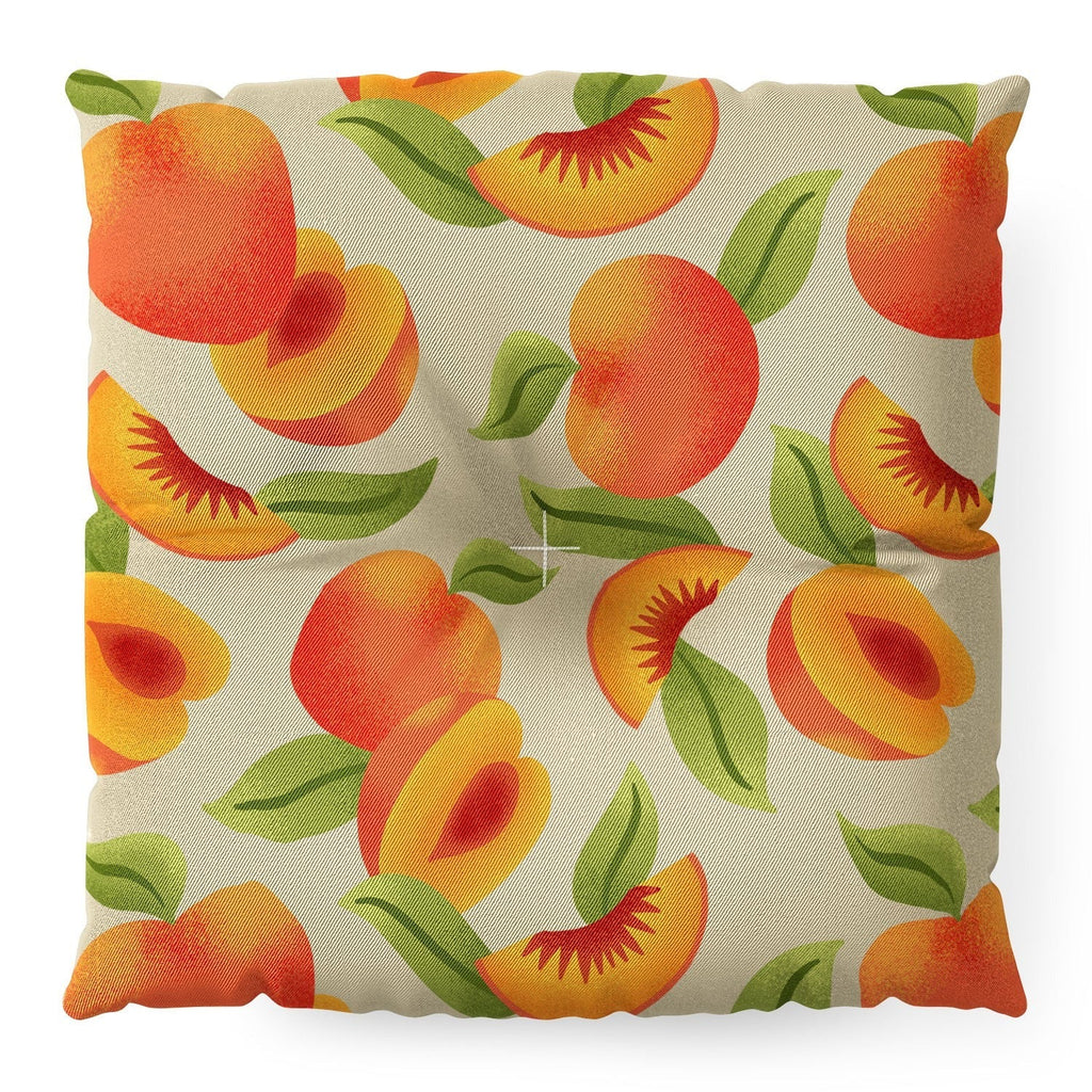 Jessica Molina Peach Pattern Floor Pillow Square