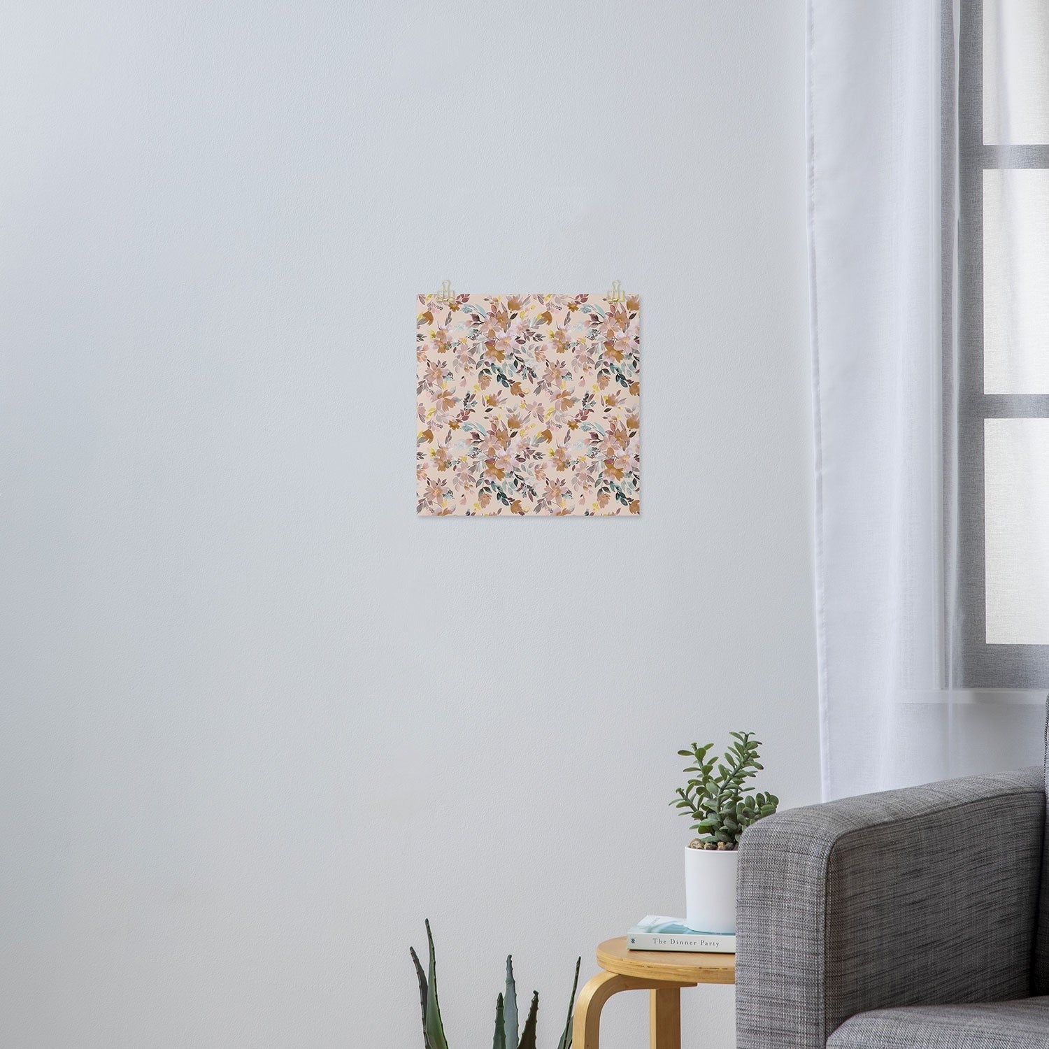 Ninola Design Botanic Retreat Floral Oleander Whimsical Soft Pink Art Print