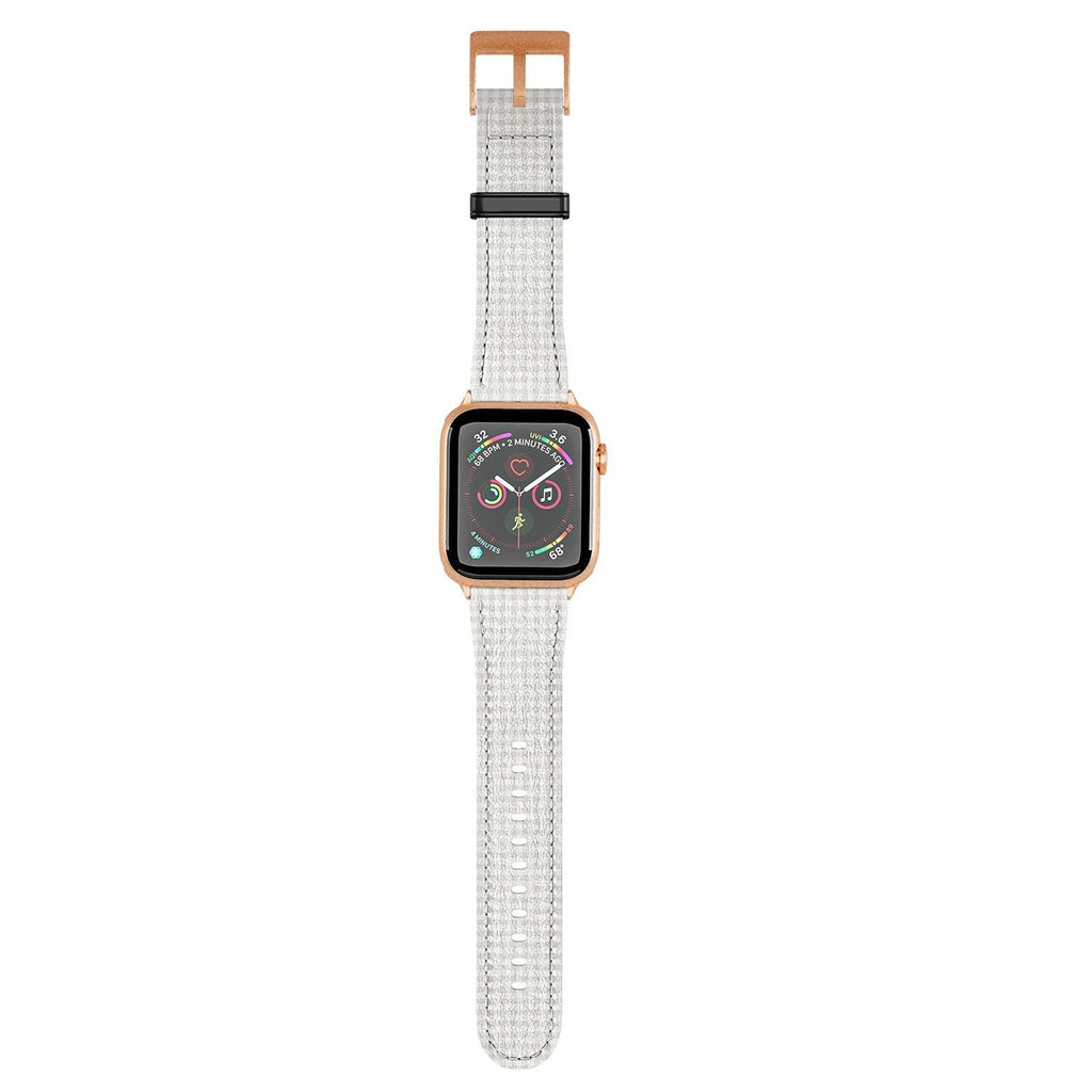 Colour Poems Gingham Plaid Pattern Cloud White Apple Watch Band