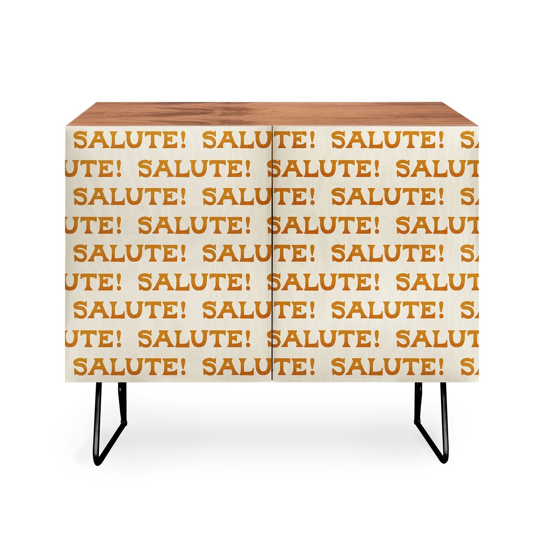 Jessica Molina Salute Gold Pattern on Cream Credenza