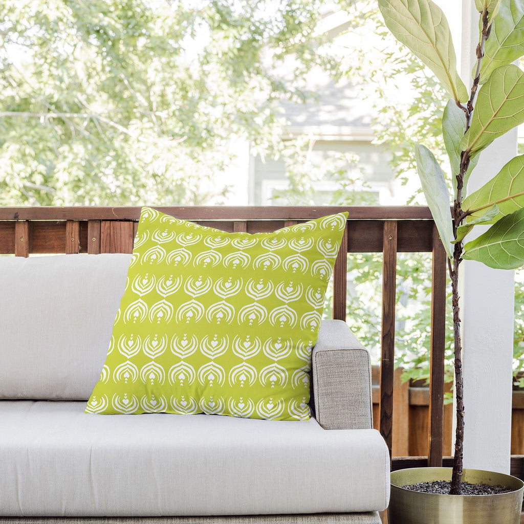 Design by Spark Matcha Latte Art Outdoor Throw Pillow