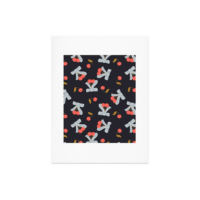 Jennifer Labre Cherries and Bows Art Print