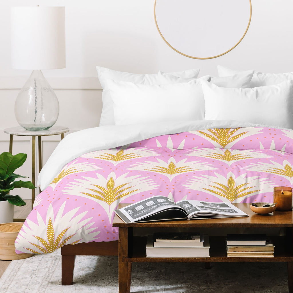 Jennifer Labre Pink Palmetto Duvet Cover