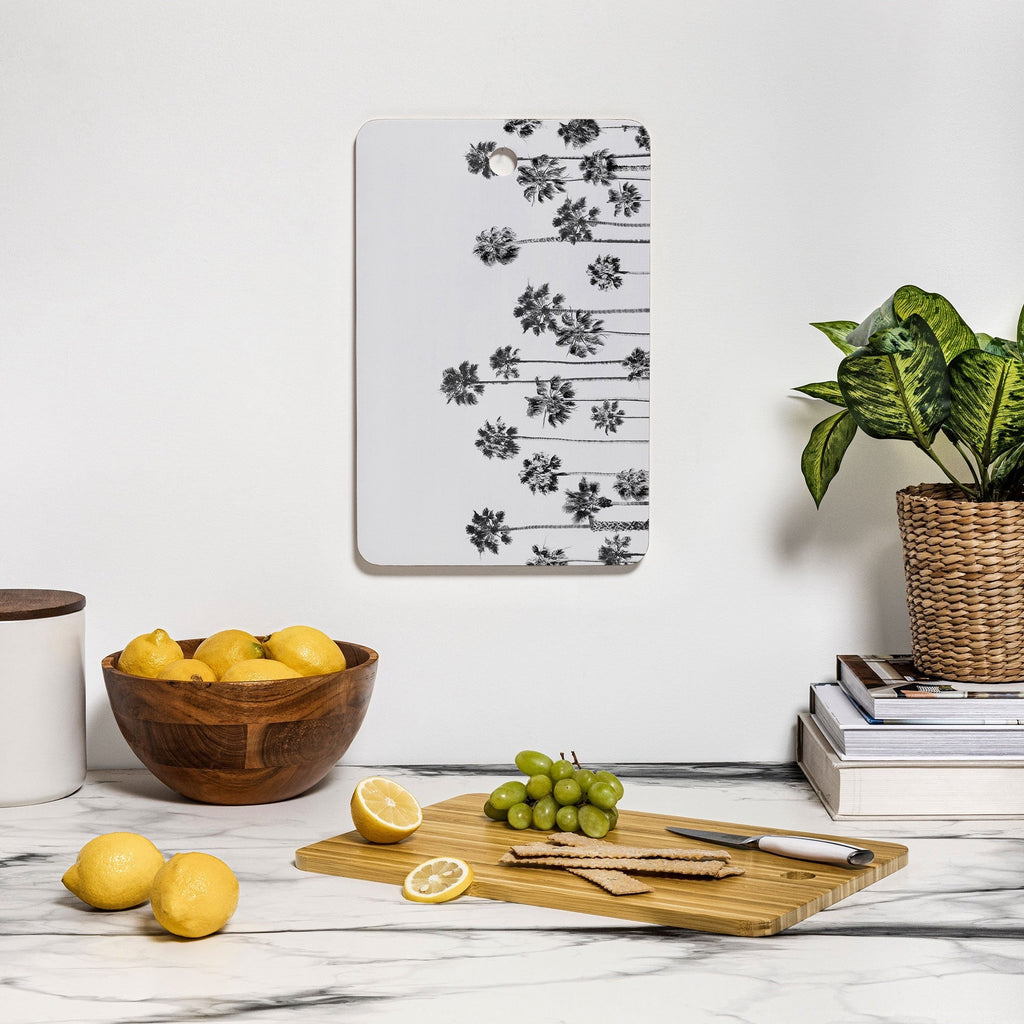 Gal Design Black And White Palms Cutting Board Rectangle