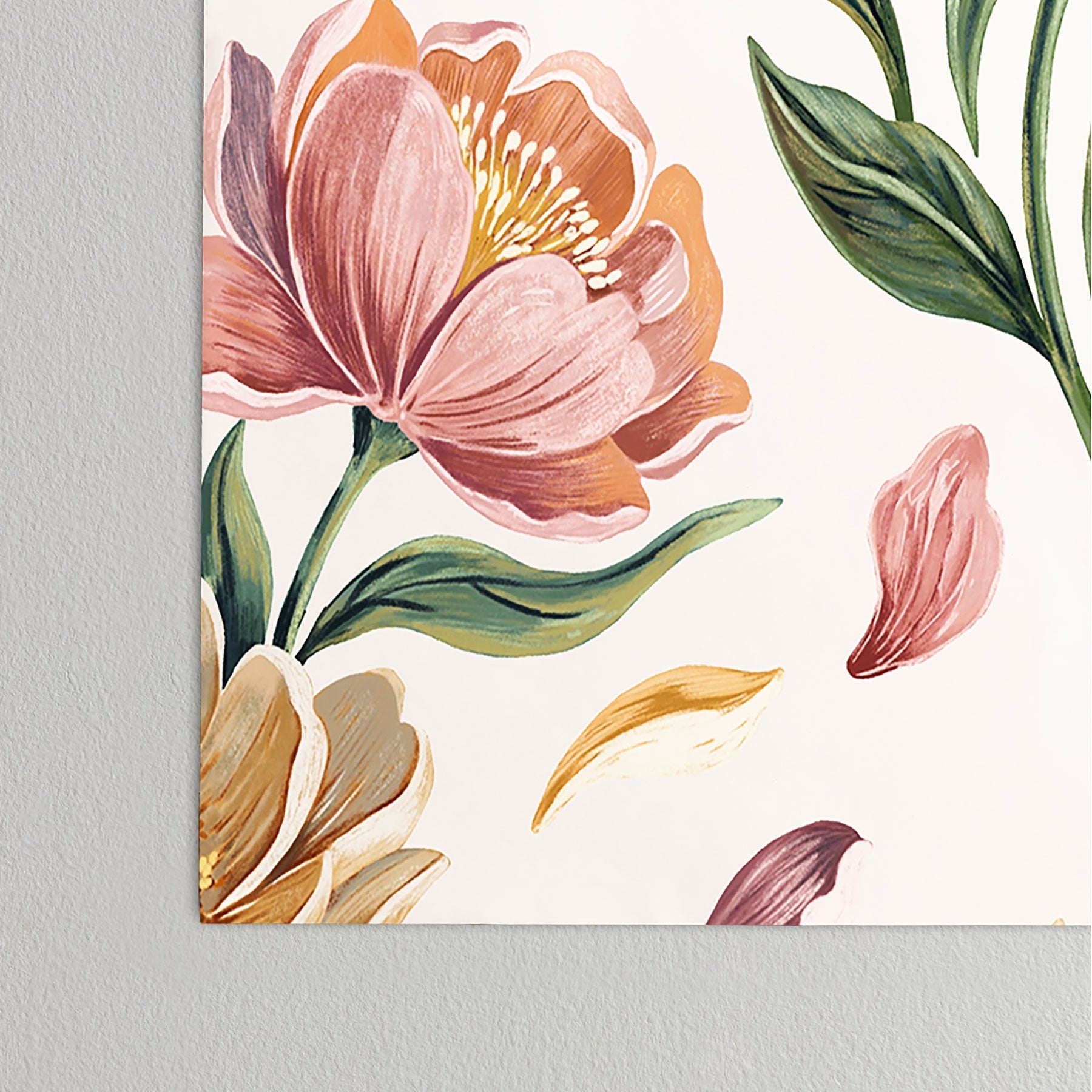 Marta Barragan Camarasa Hand Painted Peony Florals Poster
