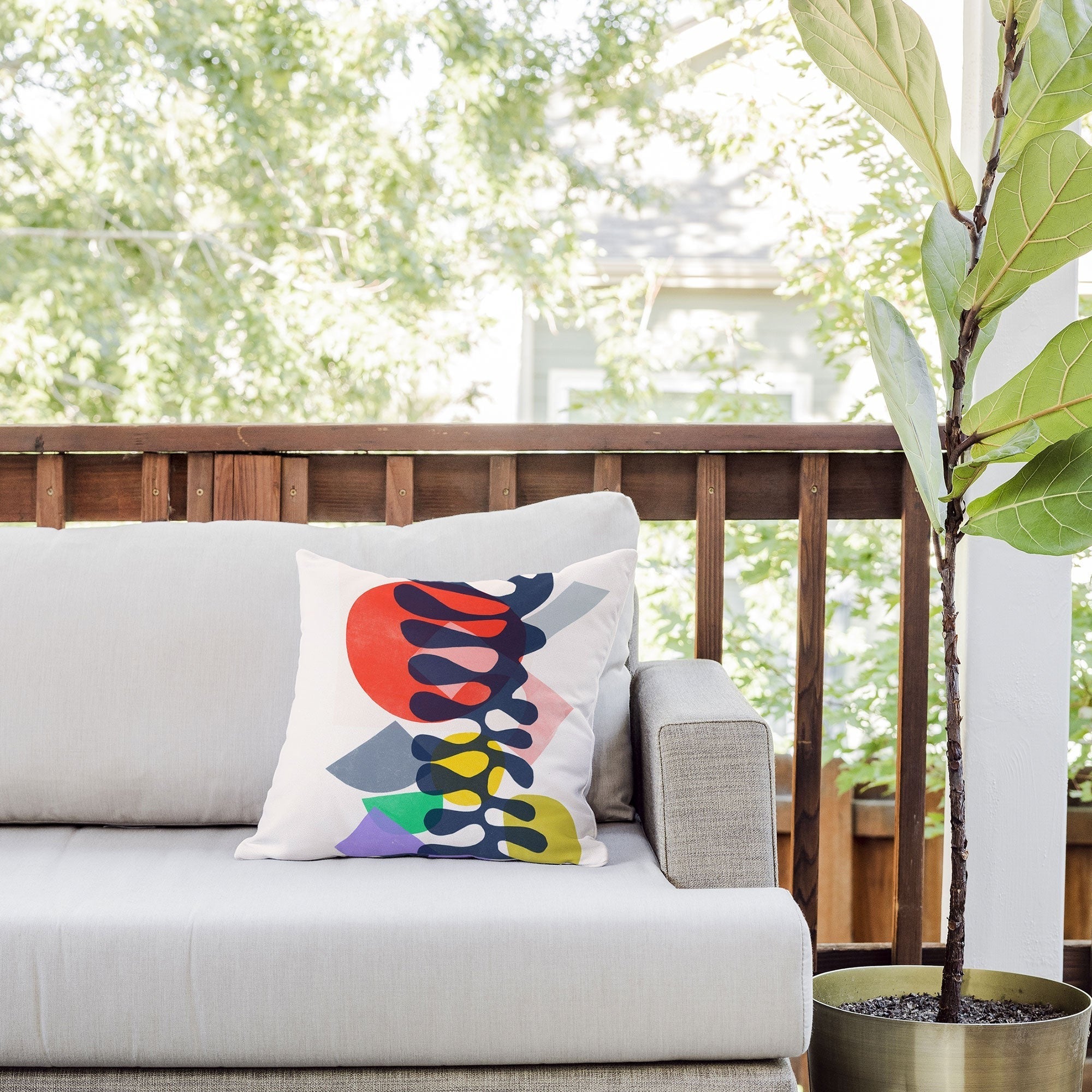 Garima Dhawan growing 1 Outdoor Throw Pillow