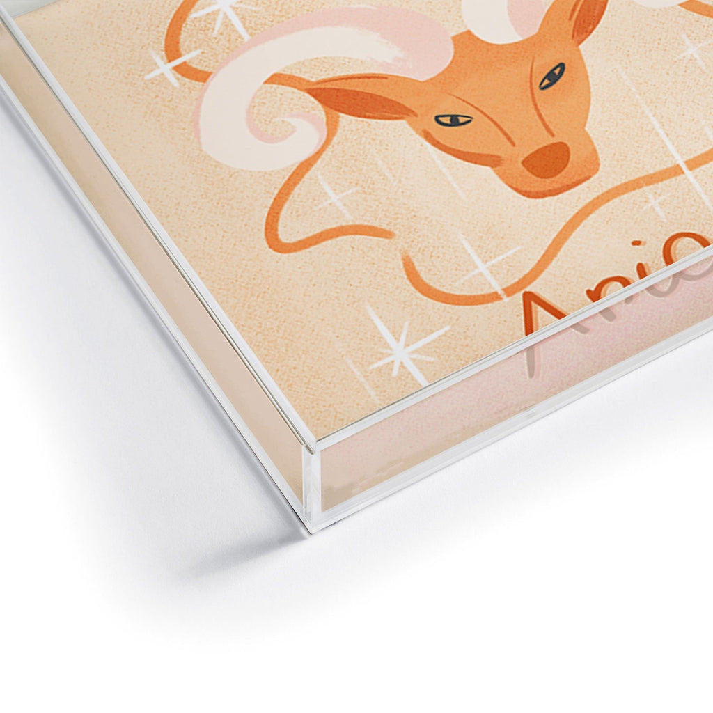 Little Om Zodiac Signs Aries Acrylic Tray