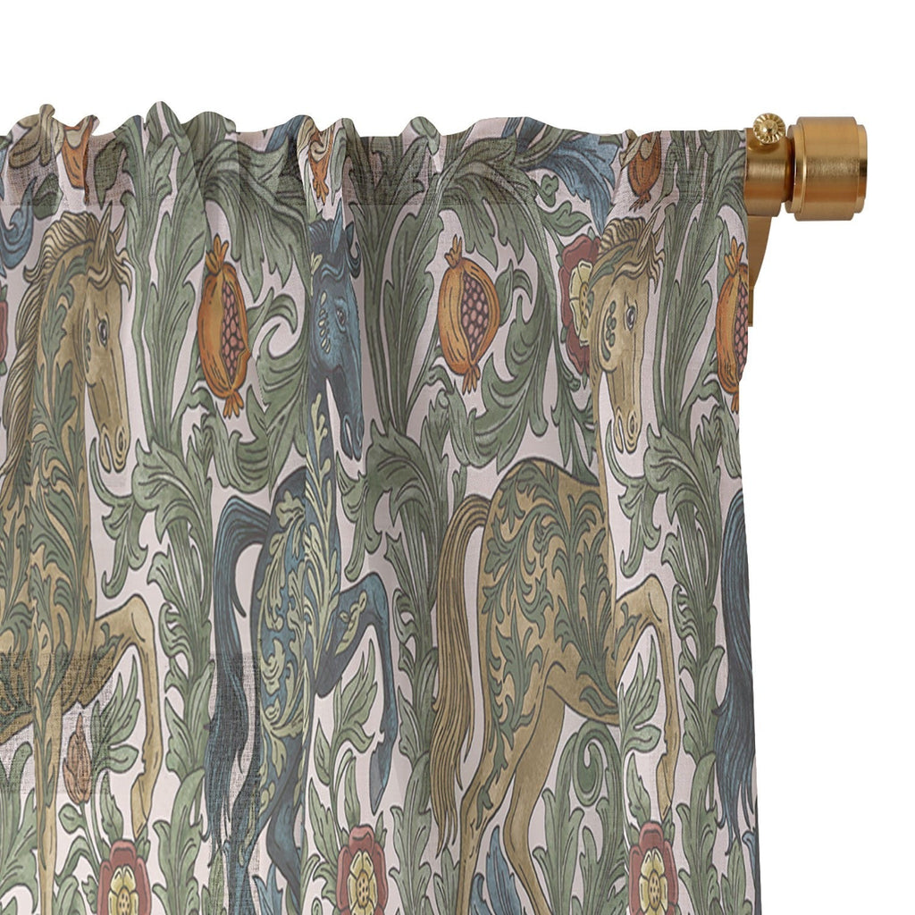 Marta Barragan Camarasa Renaissance Horse Garden Sheer Window Curtain