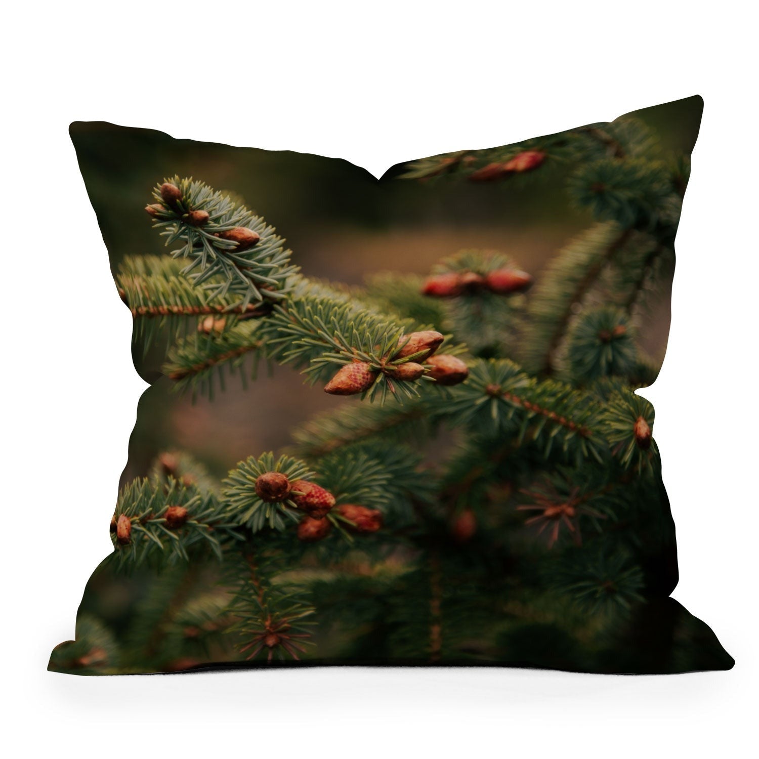 Hannah Kemp Spruce Tips Throw Pillow