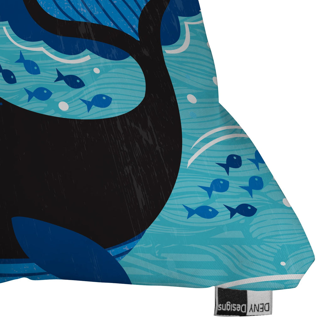 Lucie Rice Whale of a Tale Throw Pillow