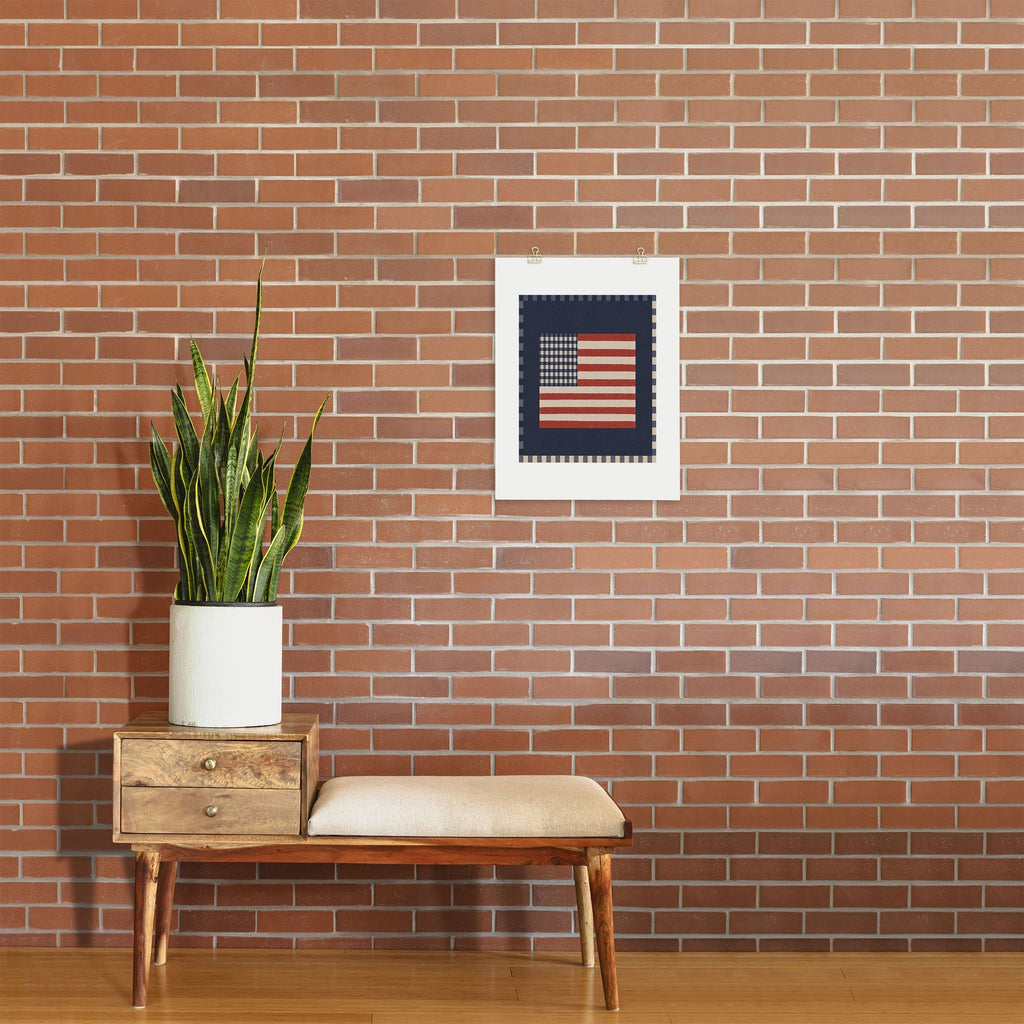 DENY Designs Gingham Flag Art Print