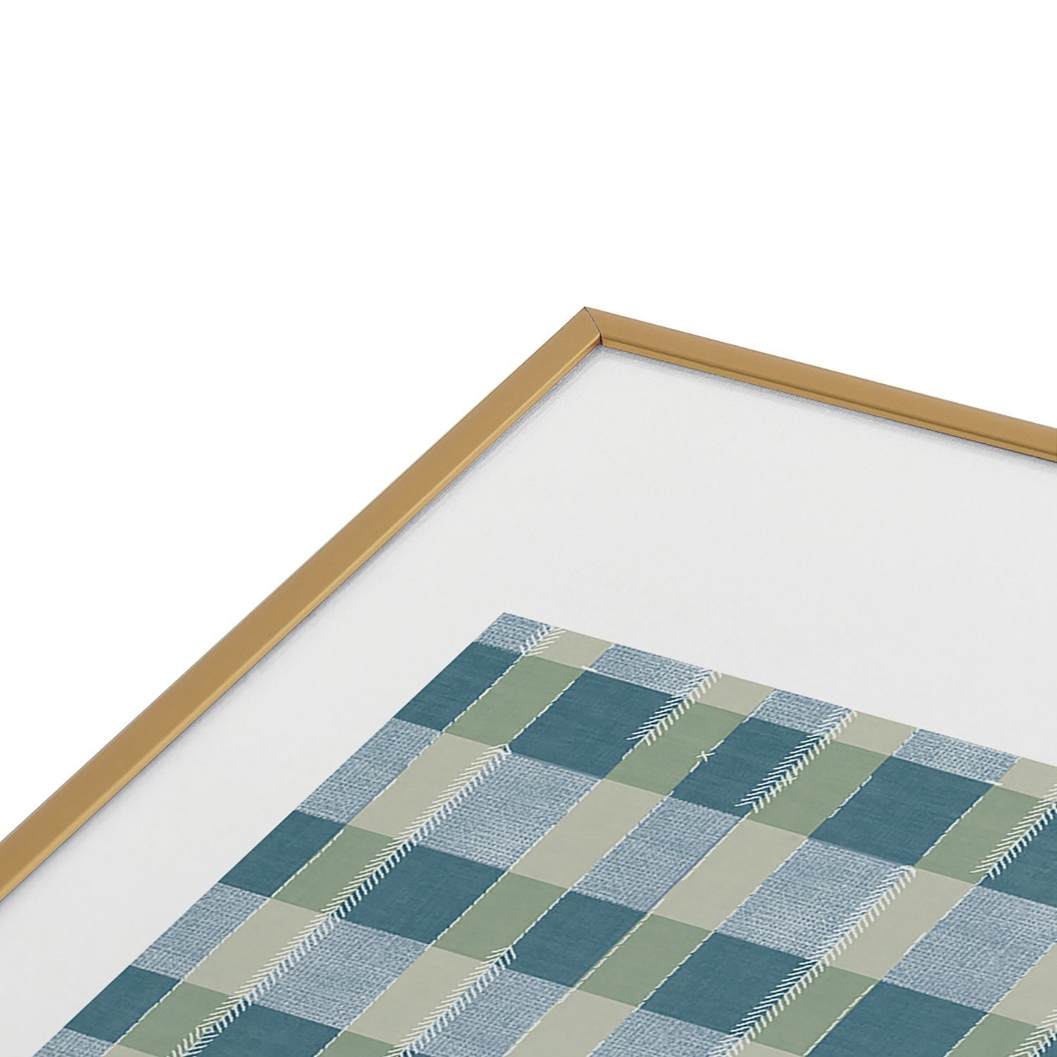 Marta Barragan Camarasa Country Style Checks Metal Framed Art Print