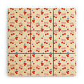 Design by Spark Cherries And Ribbons Wood Wall Mural