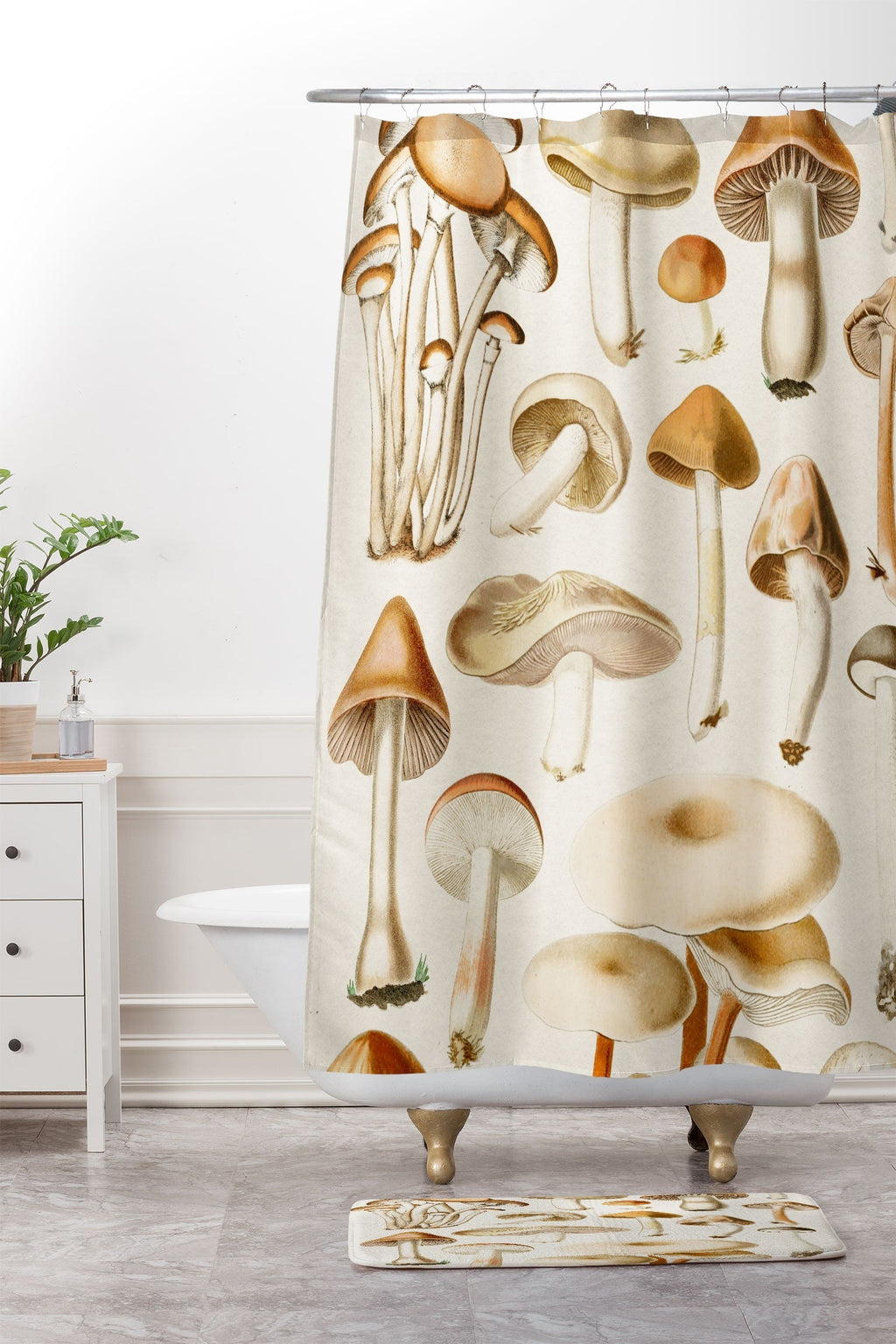 Gal Design Mushrooms Collection Memory Foam Bath Mat