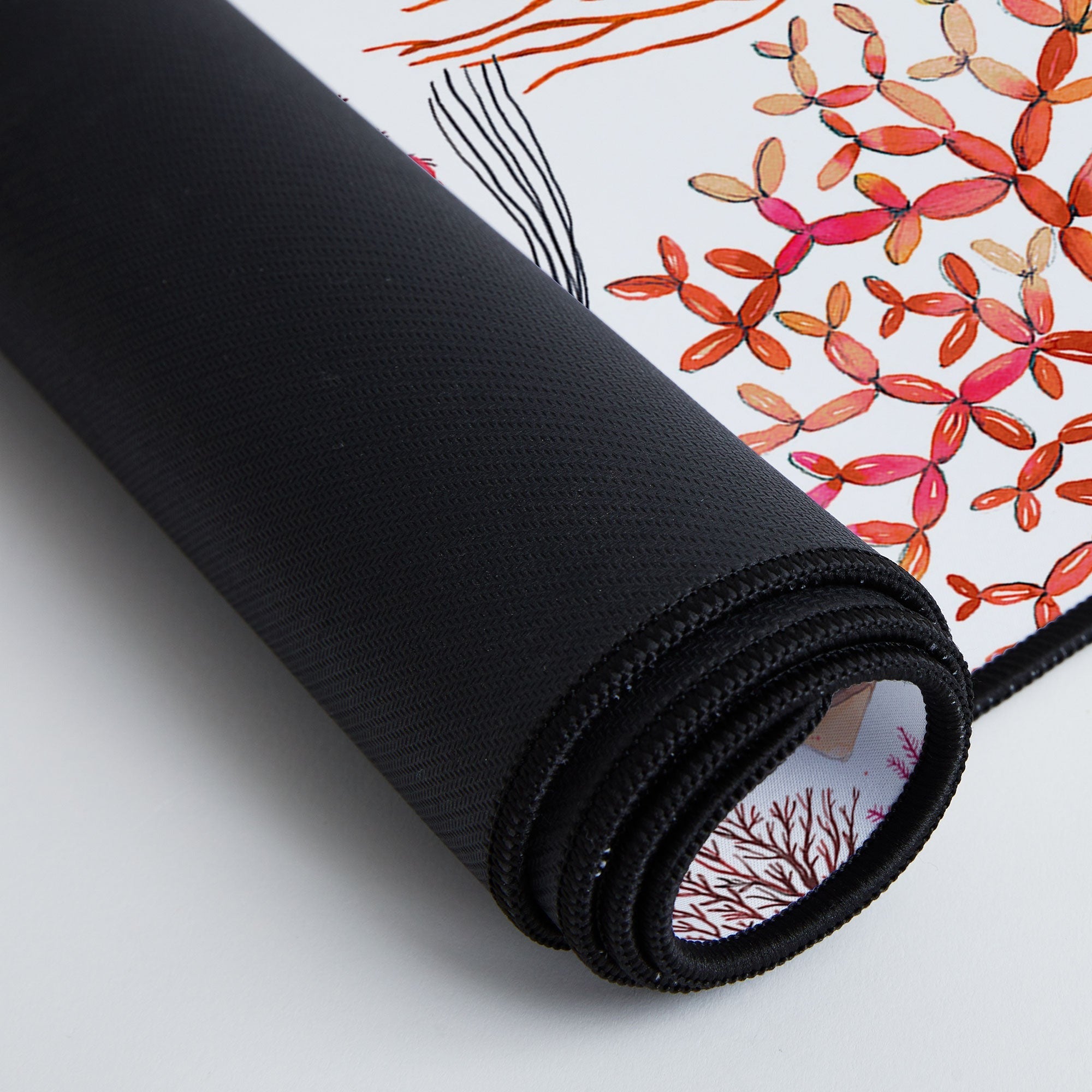 Ninola Design Botanic Retreat Coral Reef Crab Lobster Red Desk Mat