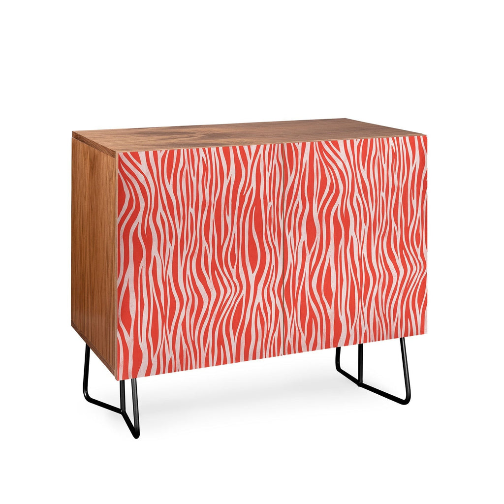 Avenie BR Red Zebra Stripe Credenza