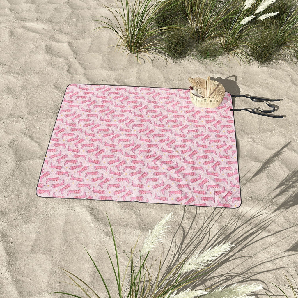 Love_Ryming Stars and Boots Picnic Blanket
