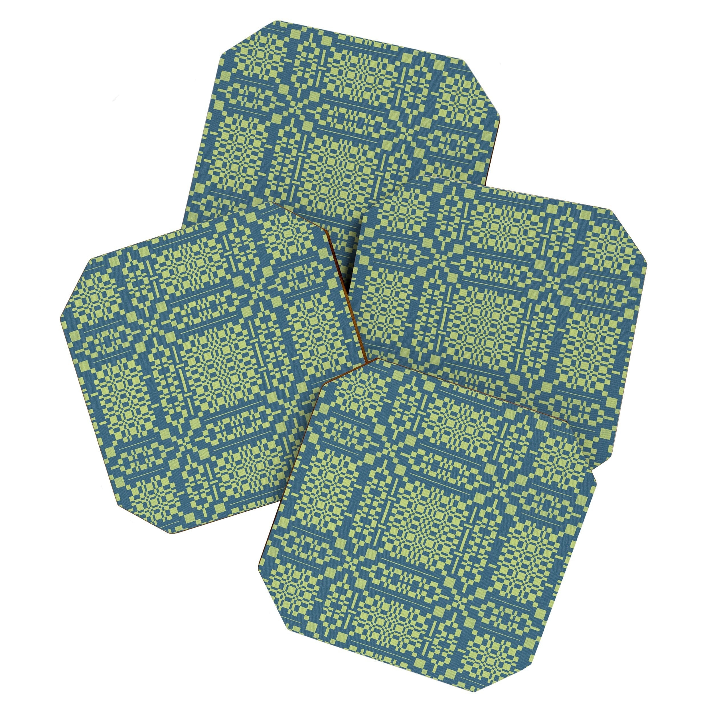 Marta Barragan Camarasa Nostalgic Grid Design Coaster Set