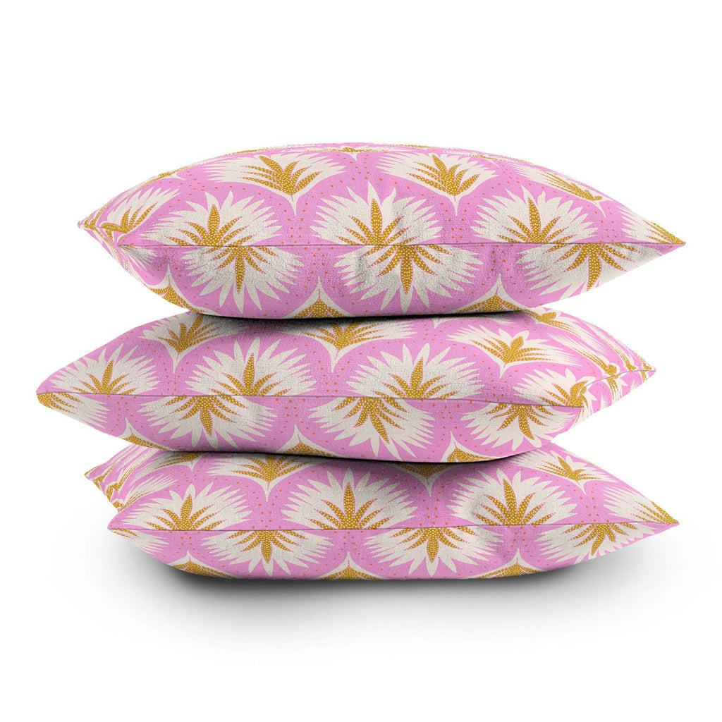Jennifer Labre Pink Palmetto Outdoor Throw Pillow