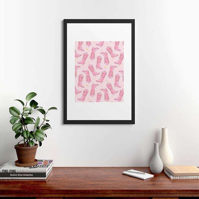 Love_Ryming Stars and Boots Framed Art Print
