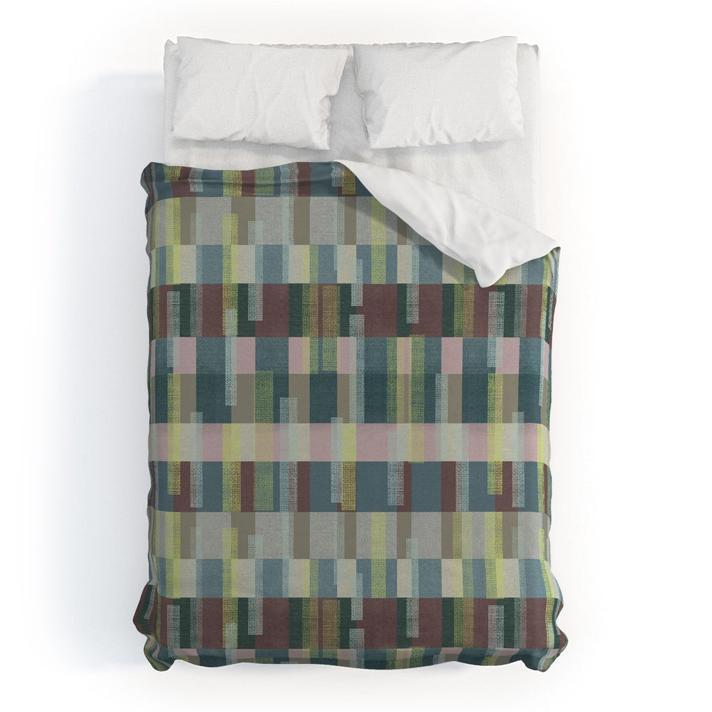 Marta Barragan Camarasa Dynamic Linear Blocks Duvet Cover