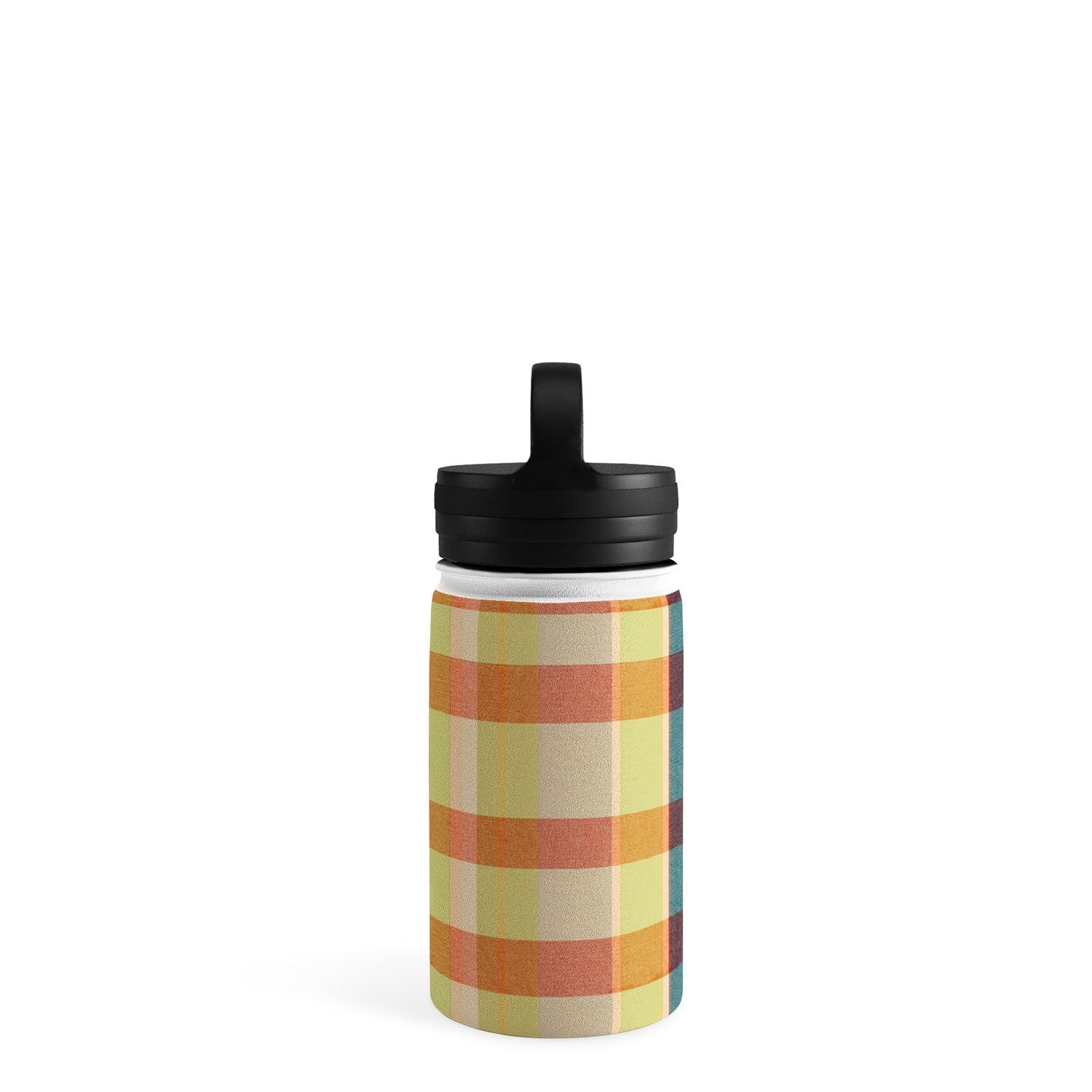 Marta Barragan Camarasa Retro Picnic Plaid Warm Tones Water Bottle