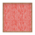 Avenie BR Red Zebra Stripe Square Tray