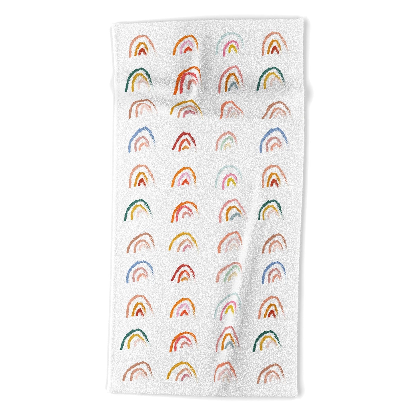 Lyman Creative Co Rainbows Pastel Beach Towel