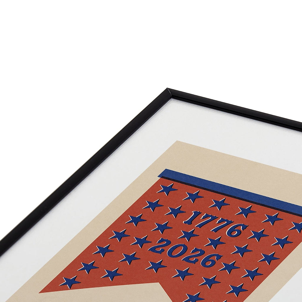 DENY Designs Star Banner Metal Framed Art Print