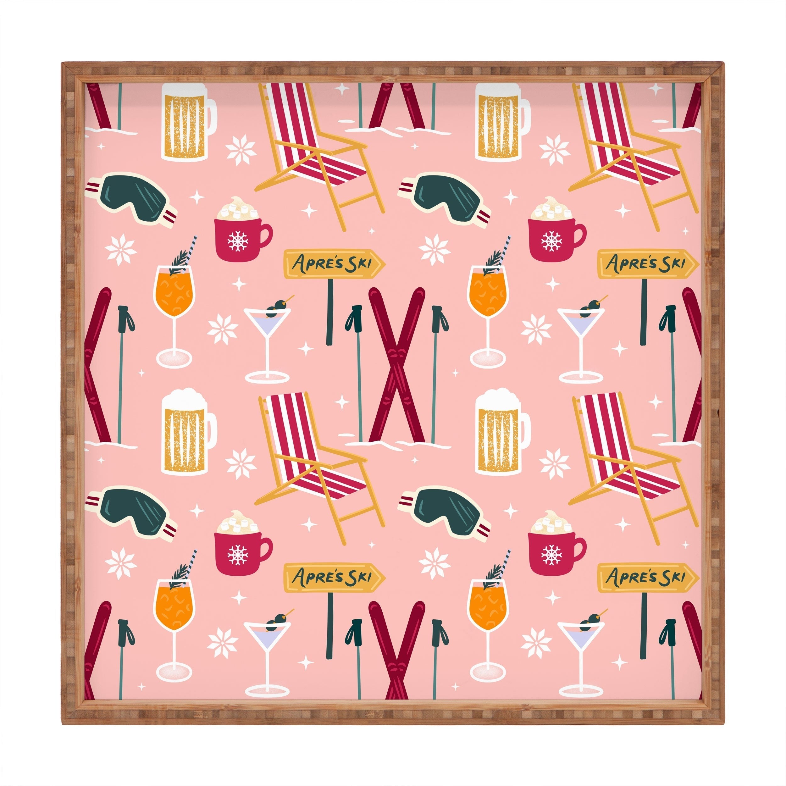 Design by Spark Apres Ski Holiday Square Tray