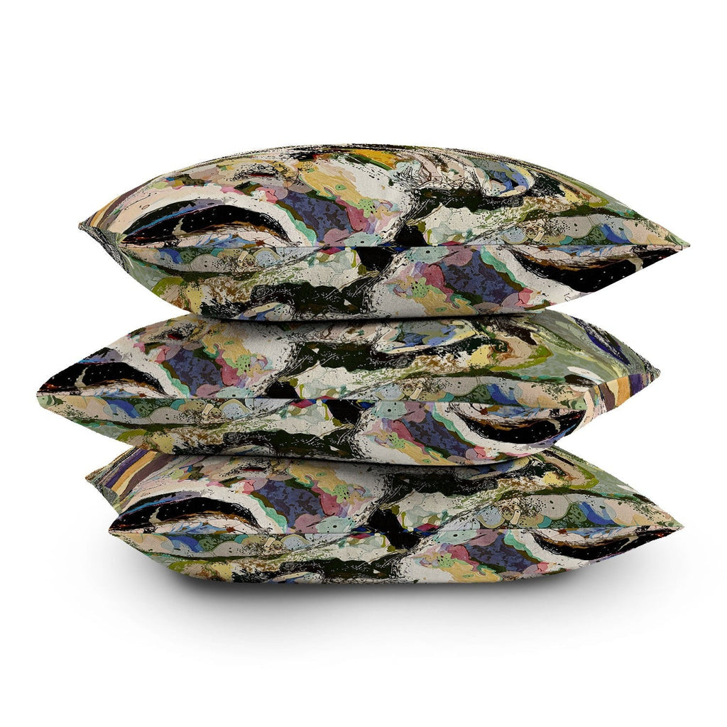 83 Oranges Echoes Beneath the Surface Outdoor Throw Pillow