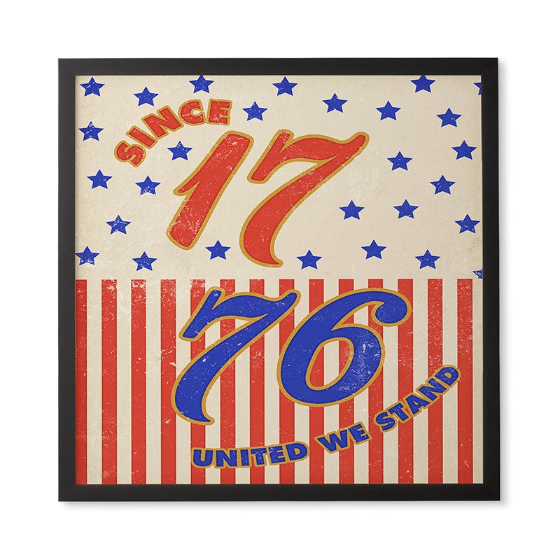 DENY Designs 1776 Stars Framed Wall Art