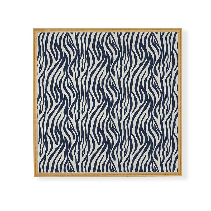 Avenie BR Navy Tiger Stripes Framed Wall Art