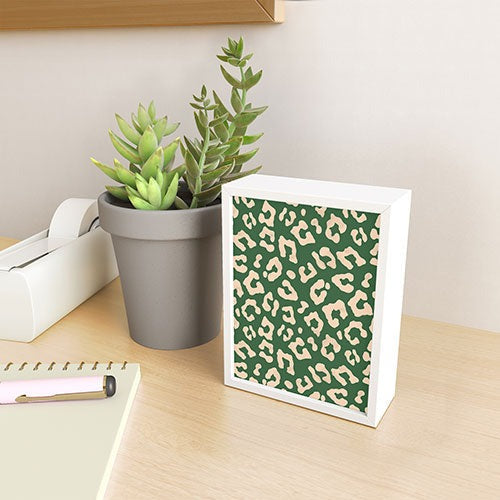 Avenie BR Cheetah Print In Green Framed Mini Art Print