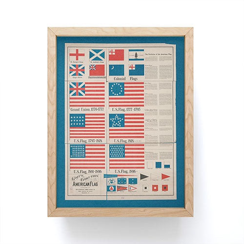DENY Designs Goff s Evolution of the American Flag Framed Mini Art Print