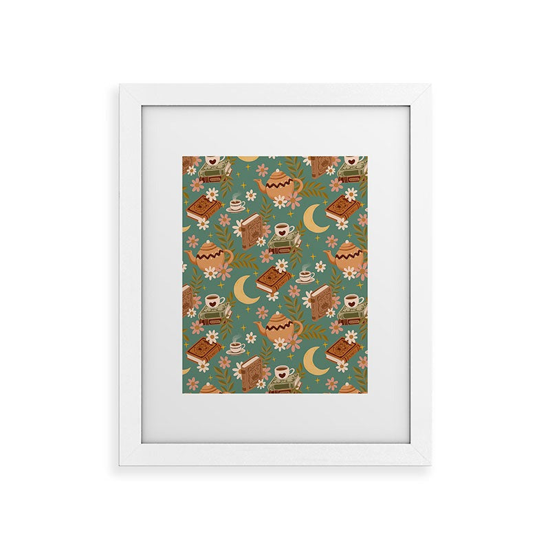 Avenie Moonlit Reading Nook I Framed Art Print