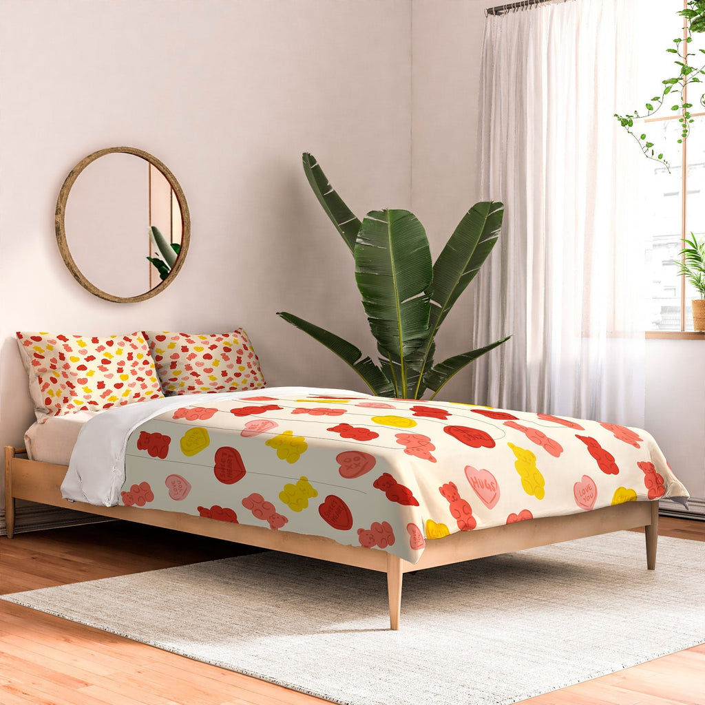 Design by Spark Gummy Bears and Candy Hearts Valentines Comforter