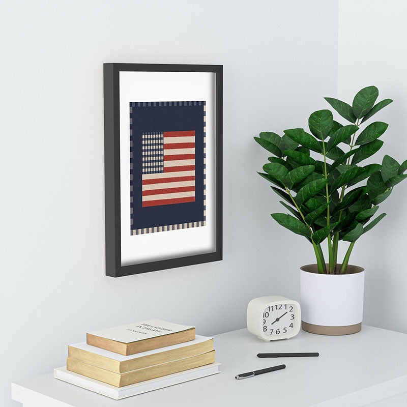 DENY Designs Gingham Flag Recessed Framing Rectangle