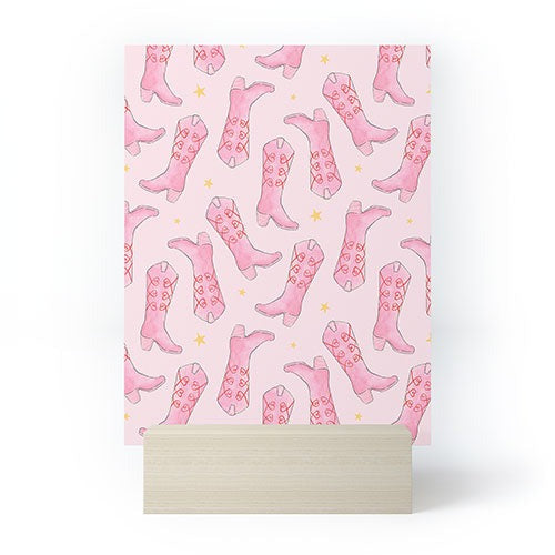 Love_Ryming Stars and Boots Mini Art Print
