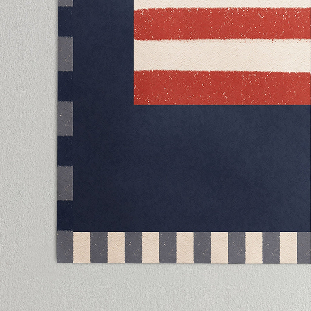 DENY Designs Gingham Flag Poster