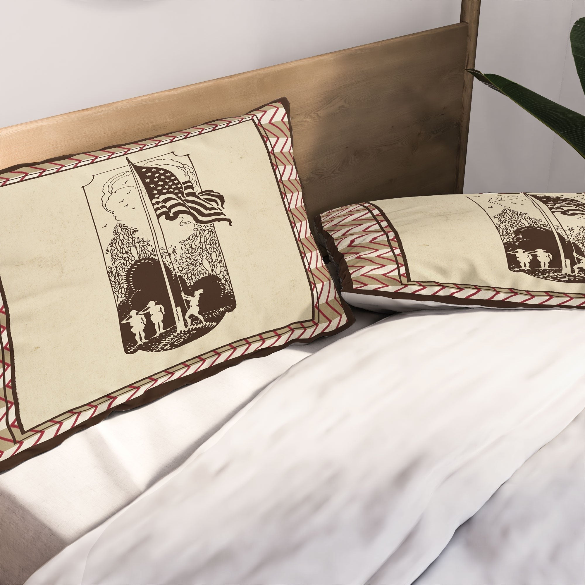 DENY Designs Flag Raisers Striped Square Pillow Shams