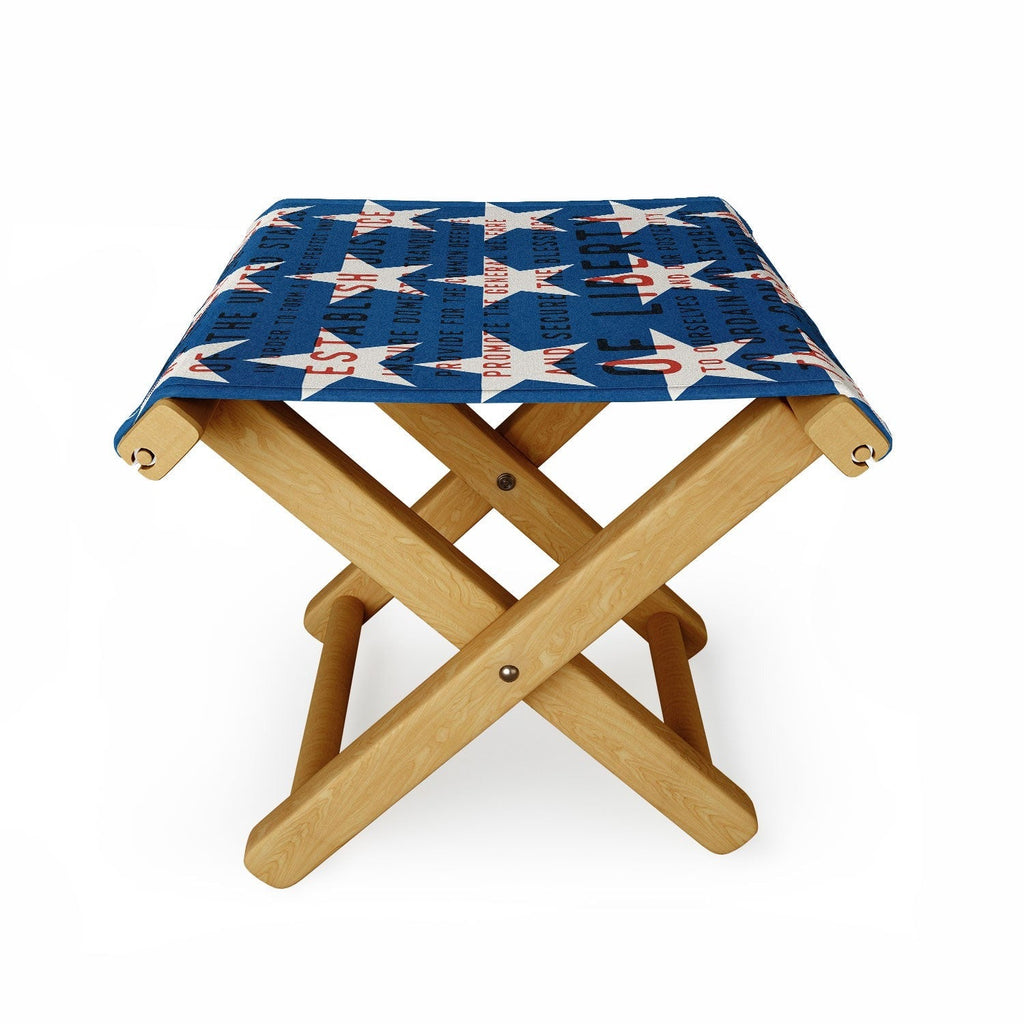 DENY Designs Starred Preamble Folding Stool