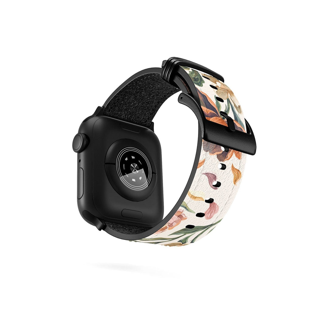 Marta Barragan Camarasa Hand Painted Peony Florals Apple Watch Band