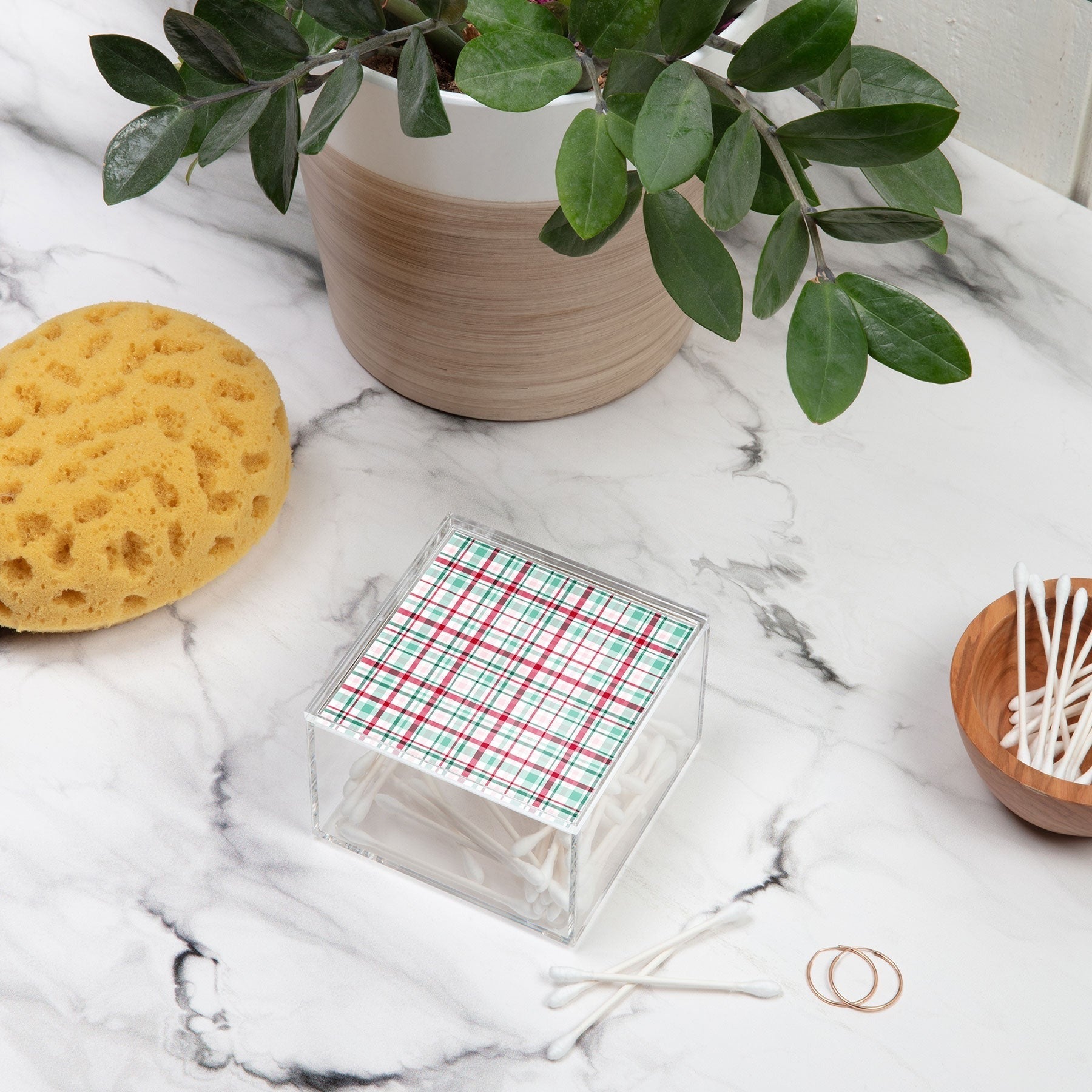 Lisa Argyropoulos Merry Vintage Plaid Acrylic Box