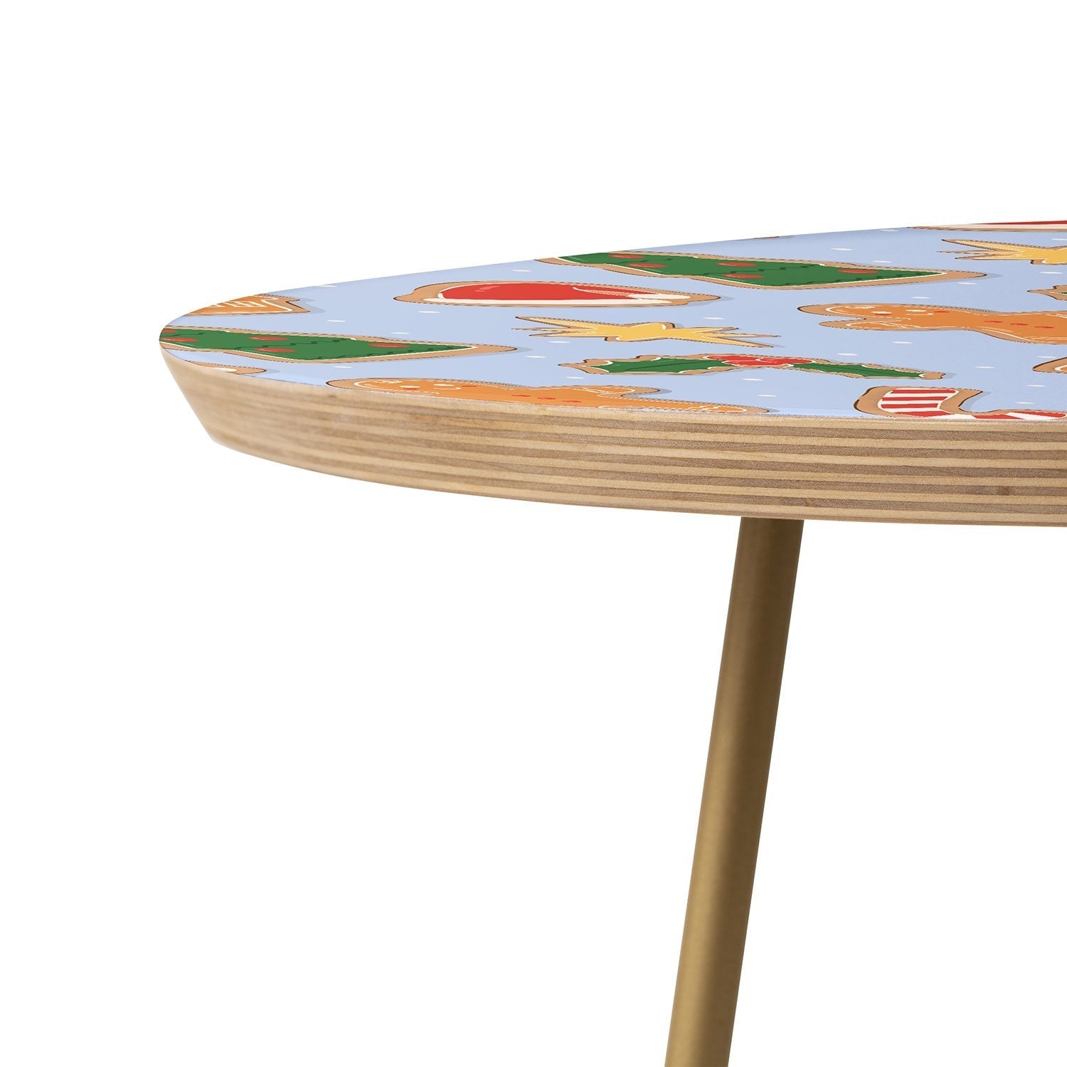 Love_Ryming Christmas Cookies Round Side Table