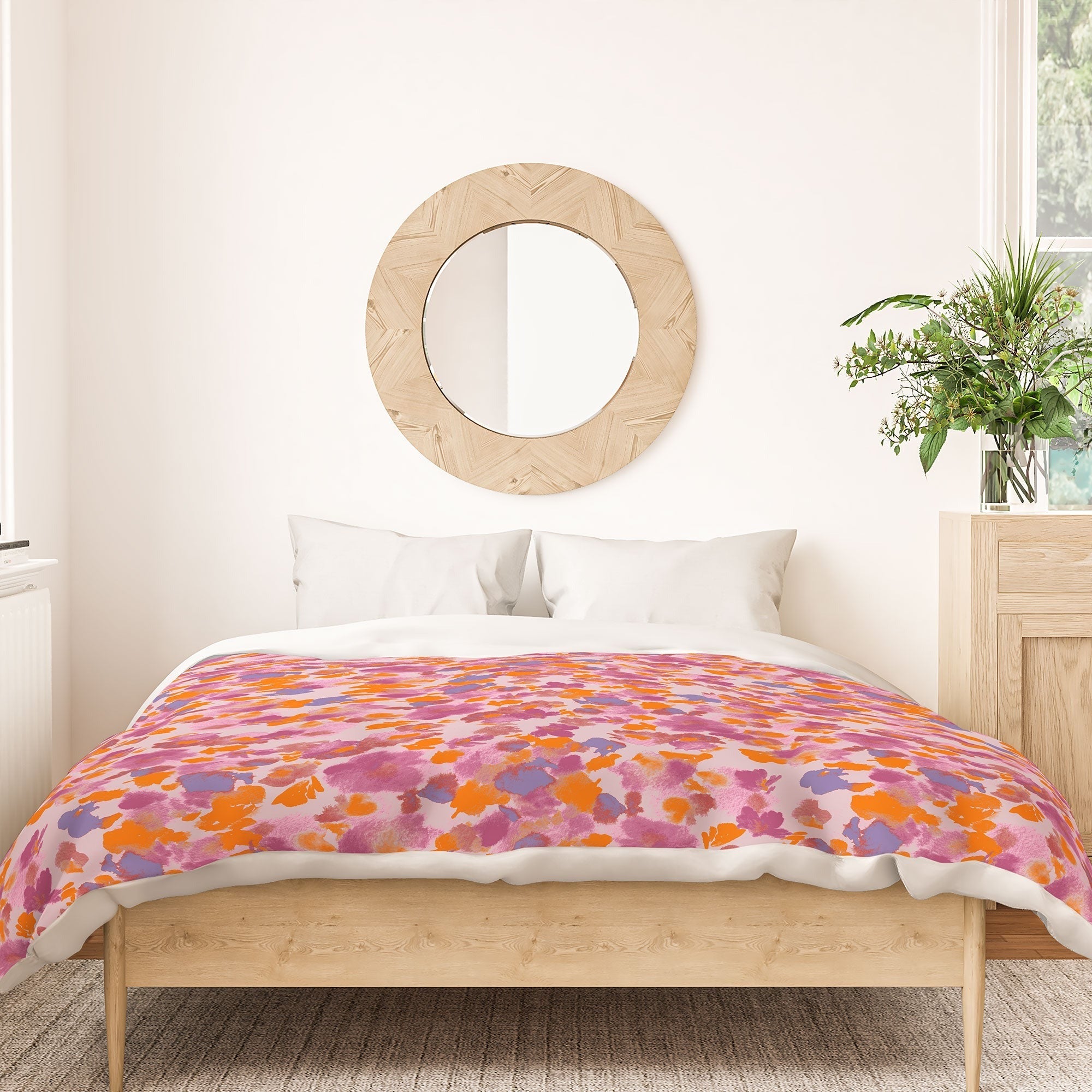 Gabriela Fuente Day Dreaming Watercolor Pink Duvet Cover