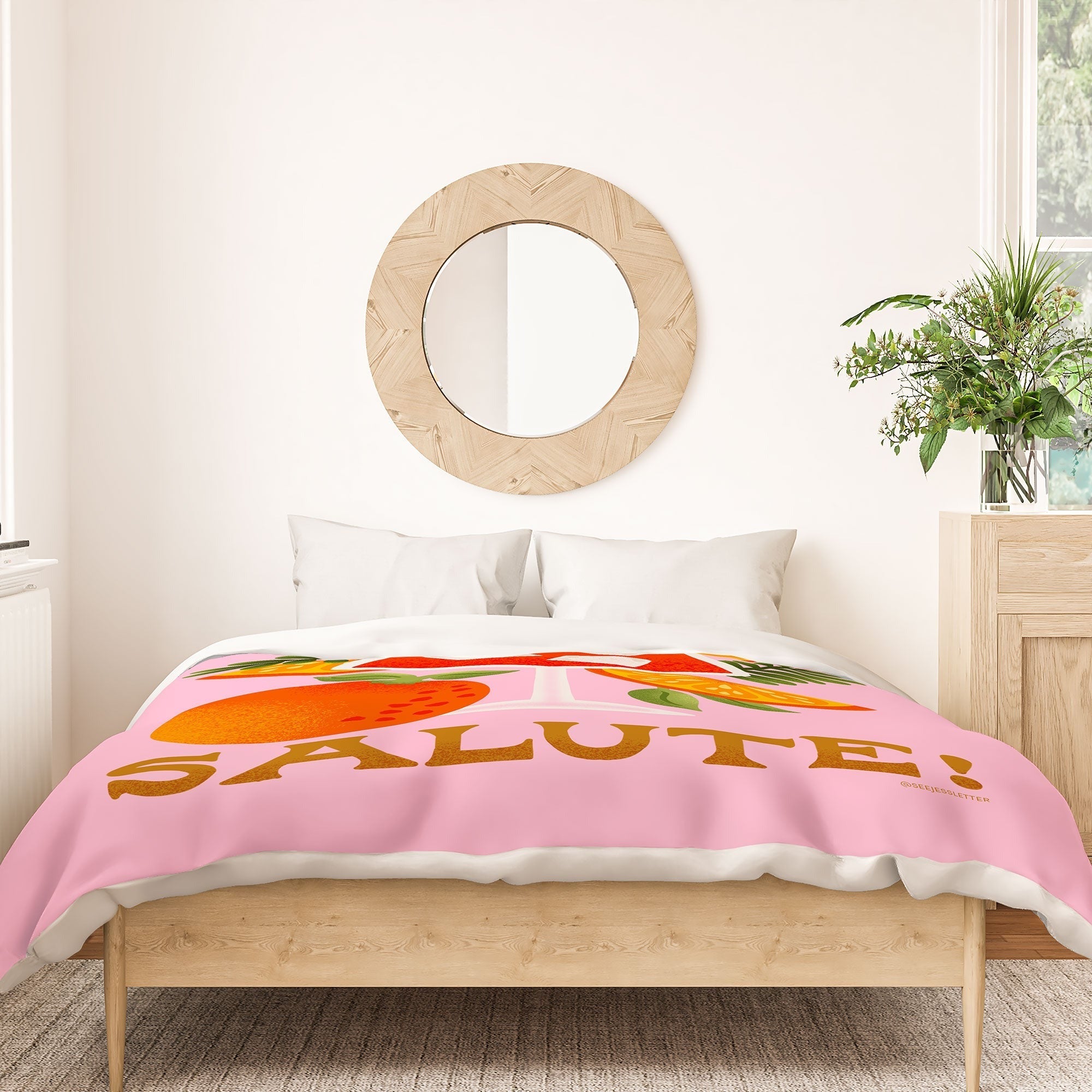 Jessica Molina Orange Spritz Duvet Cover