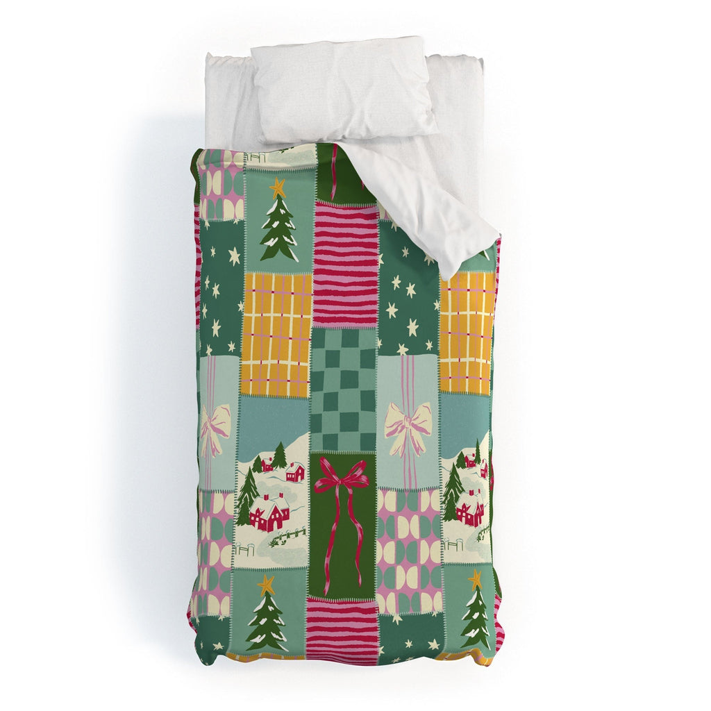 LouBruzzoni Cozy Christmas Patchwork Duvet Cover
