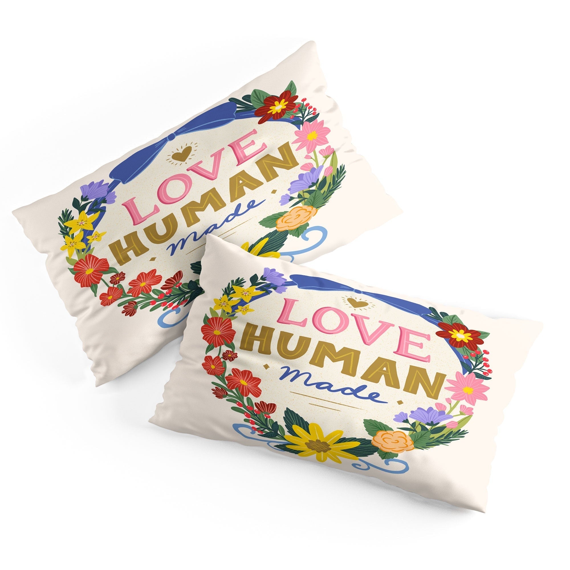 Design by Spark Love Human Made Floral Wreath Pillow Shams