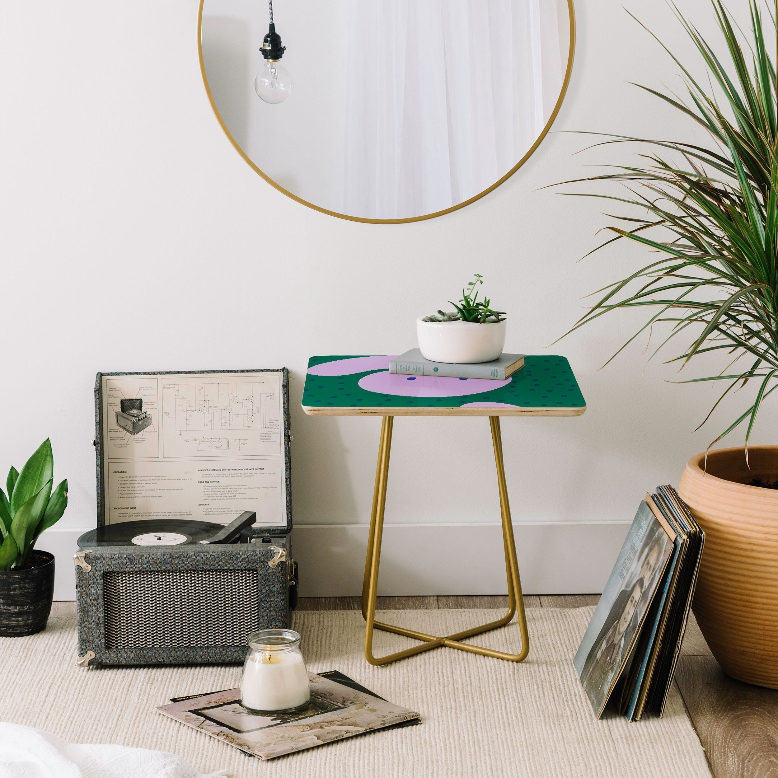 Camilla Foss Pebbles and Rabbit Side Table